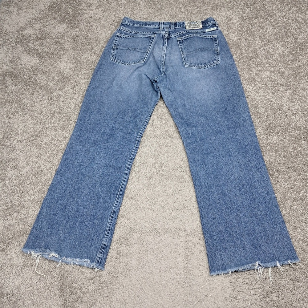 Lucky Brand Vintage Women 12 31 Wide Leg Jeans Blue High Rise Button Fly 80403D5 - Picture 5 of 12